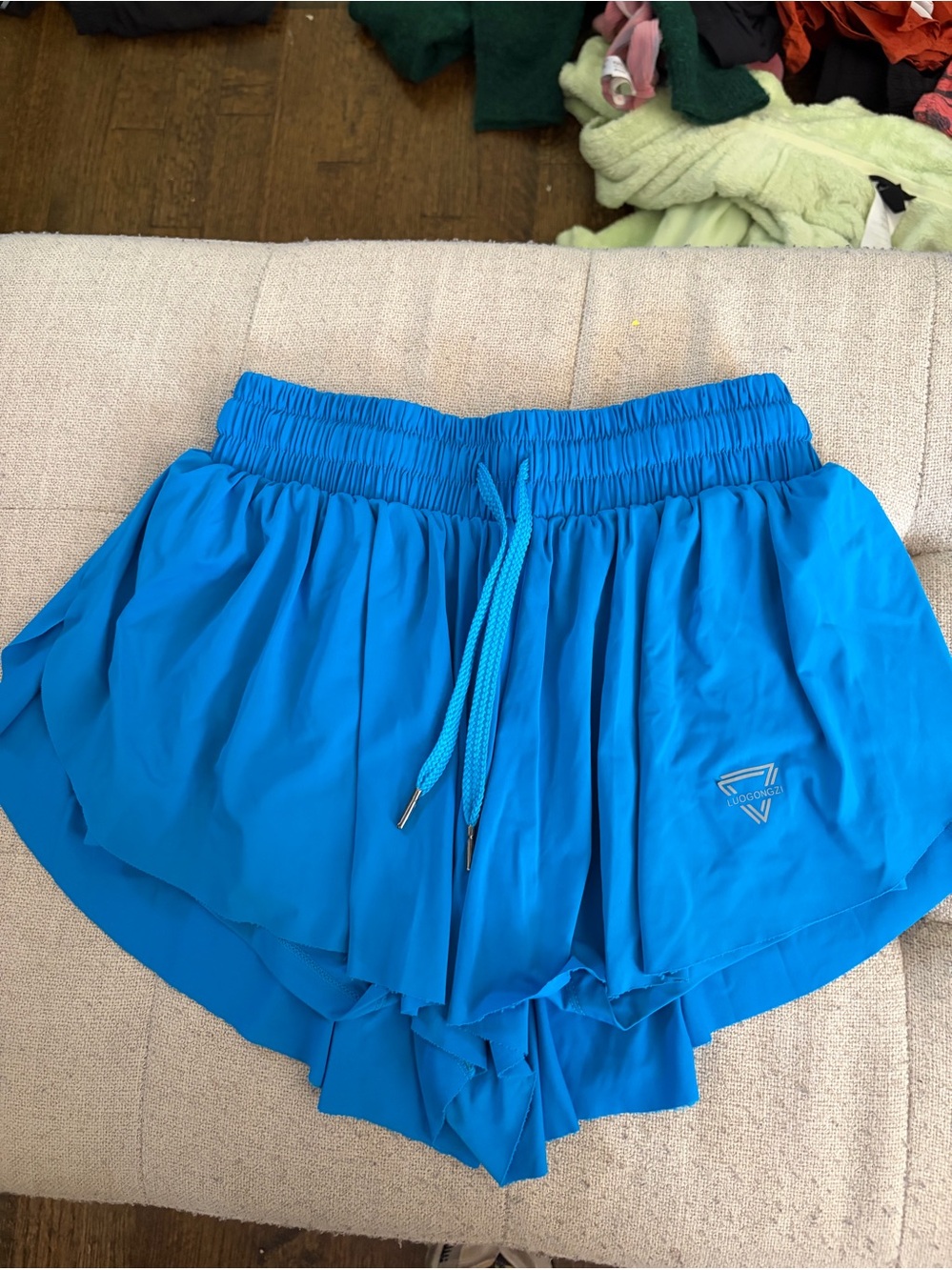 Blue Women’s Athletic Layered Shorts